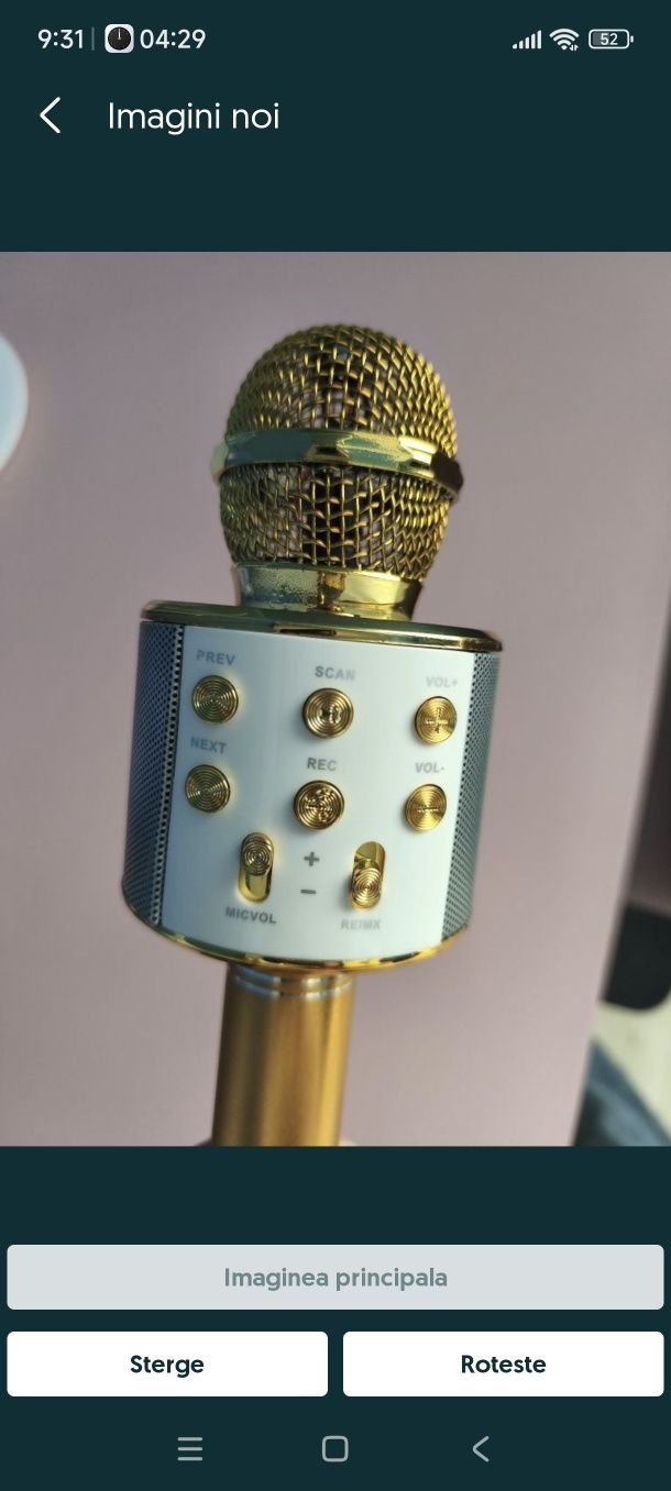 Microfon speaker Roz si aur