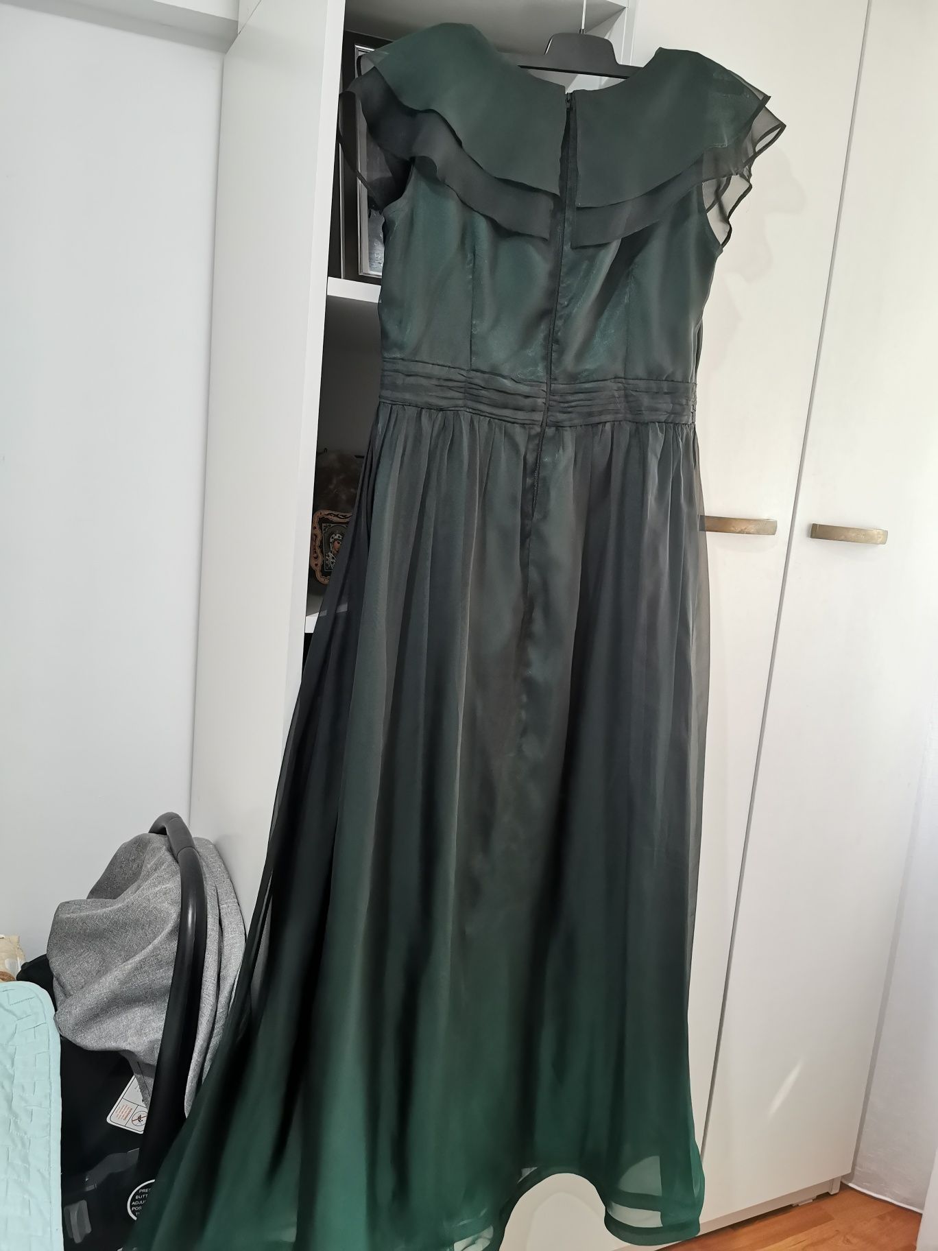 Rochie verde lunga, mărimea 44