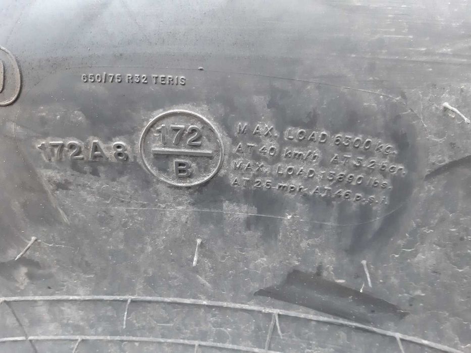 Marca BKT anvelope radiale 650/75R32 noi pentru combina NEW HOLLAND