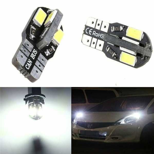 Лед Крушки За Габарит Т10 W5W LED 8 SMD 5730 Canbus 12V Бяла Светлина