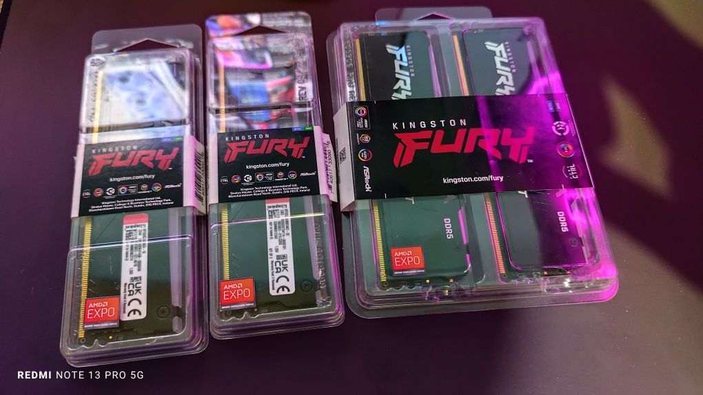 Memorie RAM DDR5 KINGSTON FURY 5200MT/s, 32GB dual channel RGB