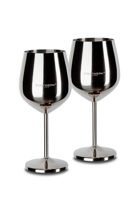 Echtwerk метални чаши за вино (идеални за сватба,къмпинг,път, подарък)