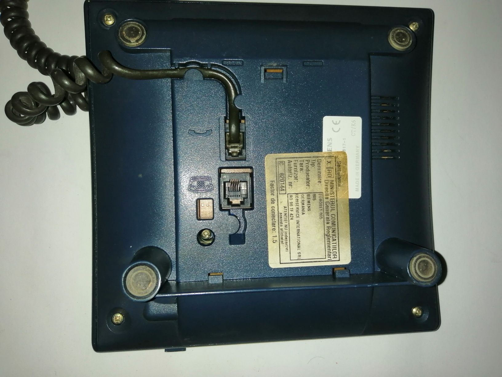 Vand telefon fix analogic marca Siemens Euroset 805, albastru