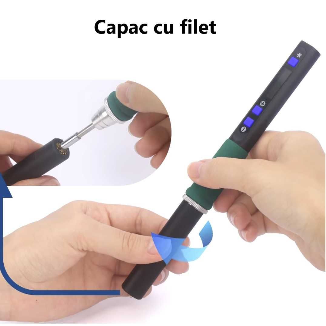 Letcon portabil profesional cu varfuri C235 JBC si port USB C