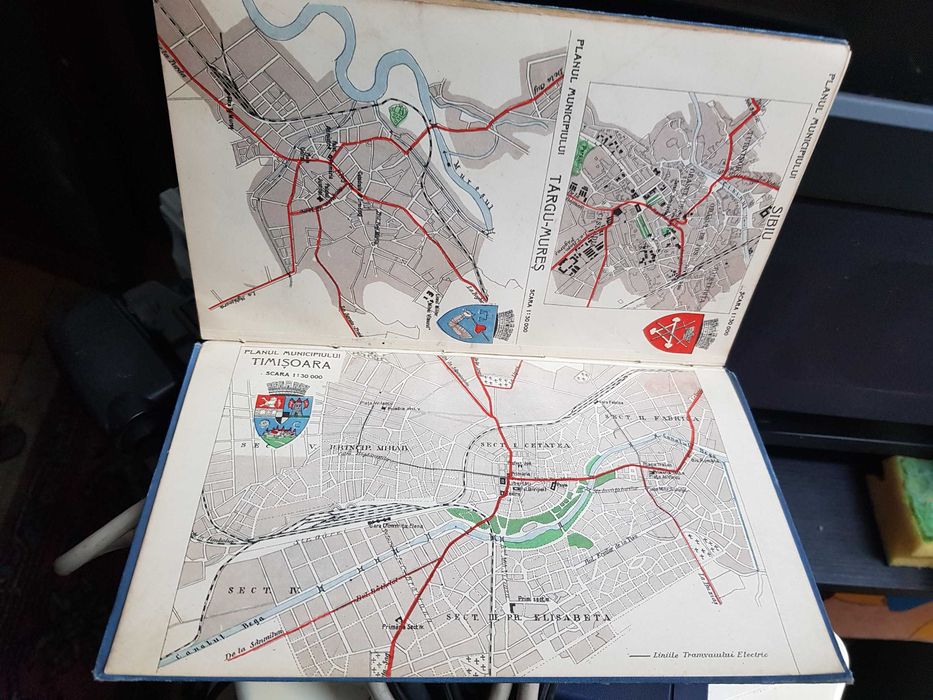Romania in Automobil (1938) Institutul Cartografic UNIREA Brasov Harti