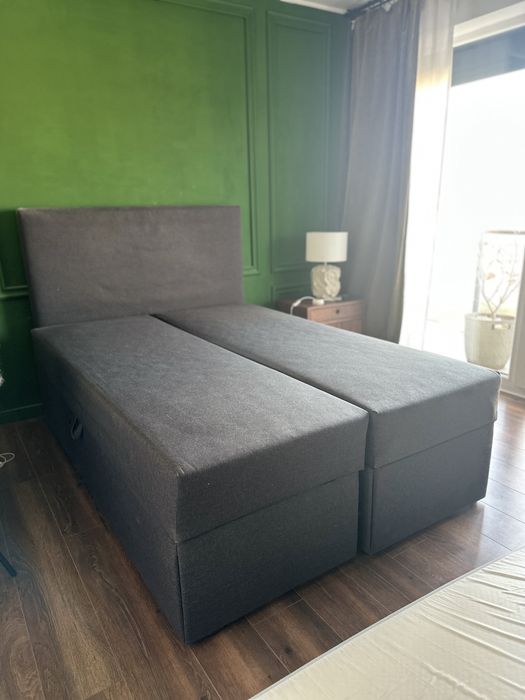 Pat Boxspring Jysk cu lada de depozitare 140x200