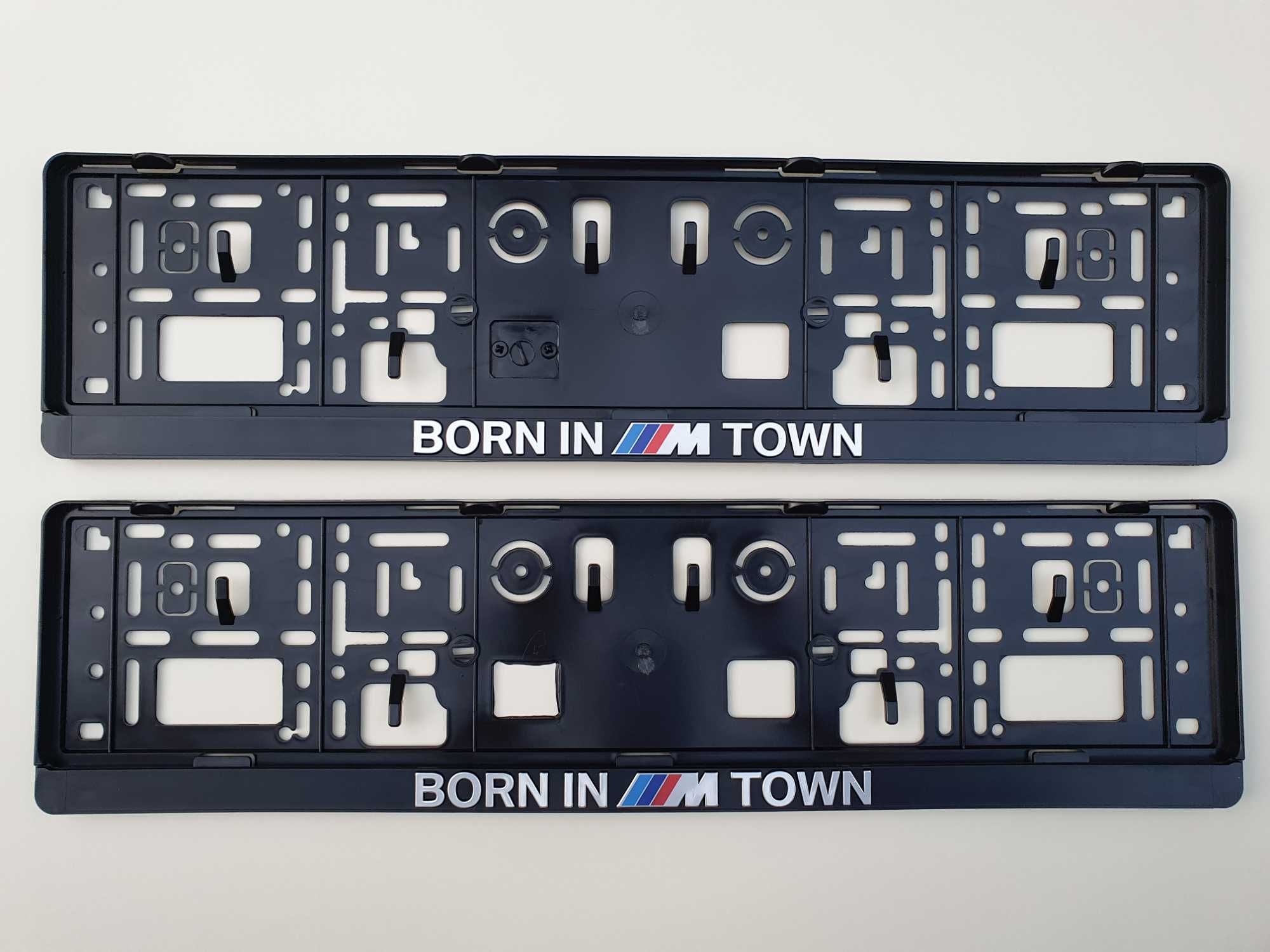 2 броя Рамки за номер BMW BORN IN M TOWN