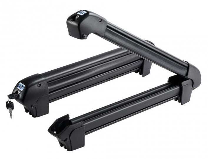 Suport schi ski 4 perechi 2 placi snowboard pentru bare transversale