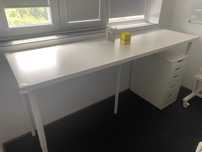 Birou, alb,  200x60 cm, Lagkapten, IKEA