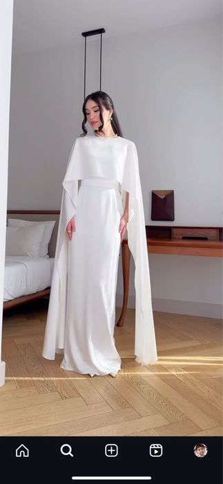 Белое платье на узату