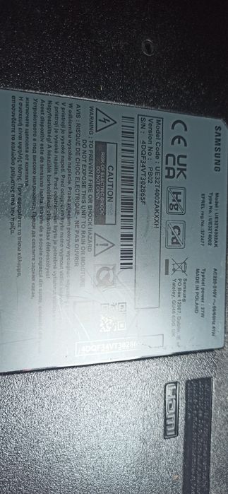 Placa baza tv Samsung model UE32t4002AK