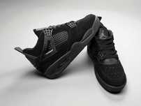 Adidasi Jordan 4 Retro Black Cat - Adidasi Fete Baieti