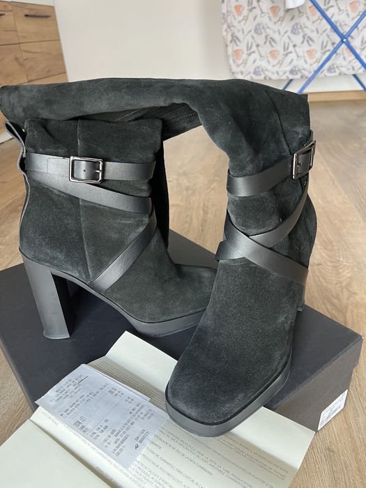 Cizme piele negre