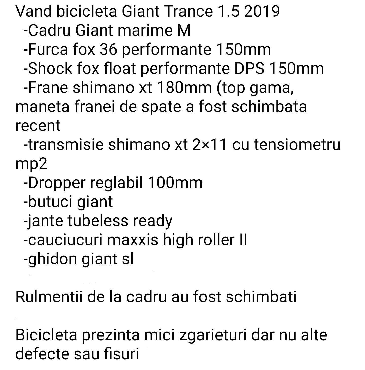 Giant Trance 1.5  27,5 inch. Fox36 Tubeless