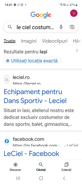 Costum fete dans sportiv