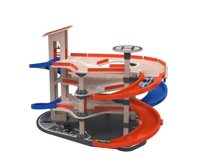 Дървен Паркинг гараж на 4 етажа за игра