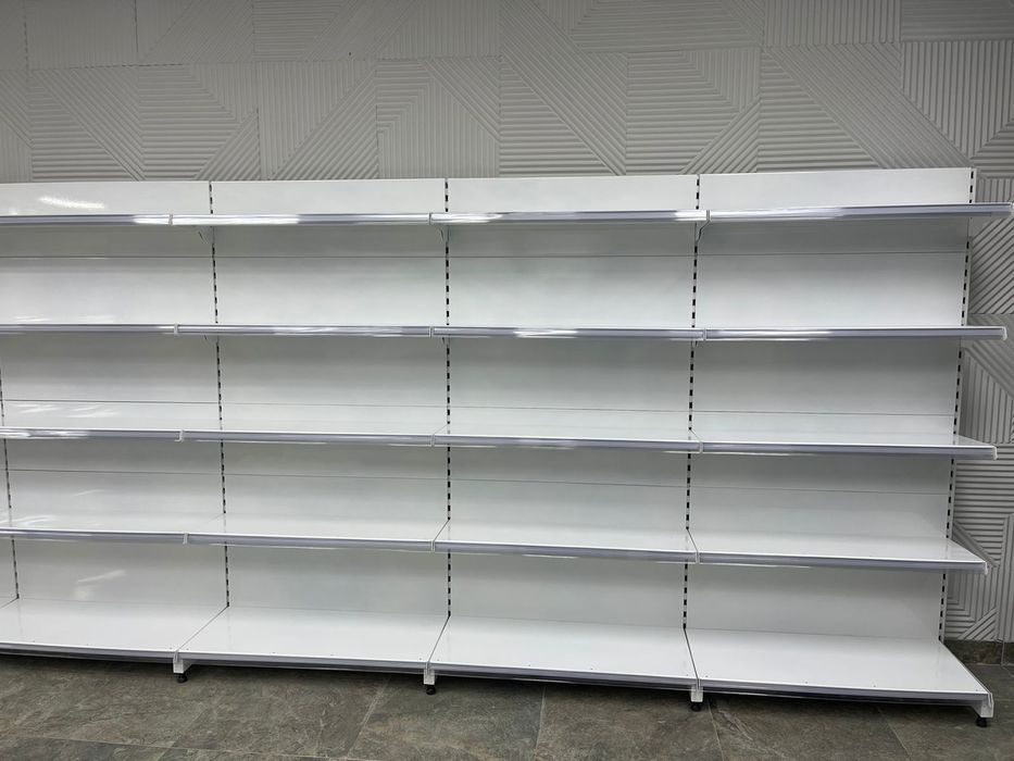 Стеллаж металлические полки для магазина витрины прилавки хлебный