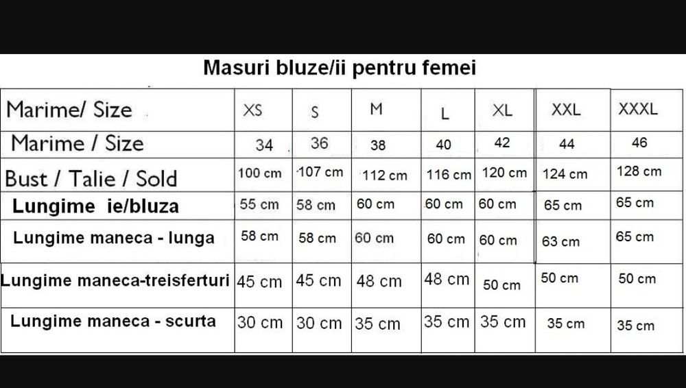 Bluza /ie pentru fetite si femei