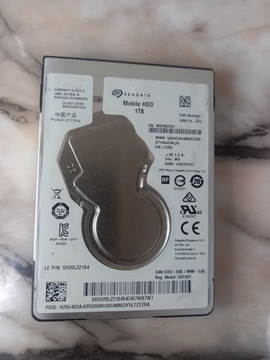 Хард диск за лаптоп Seagate 1TB Mobile ,5400rpm,128MB