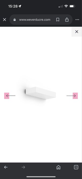 Wever & Ducré Lumina de perete DOMINO WALL SURF 1.0 LED 2700K W