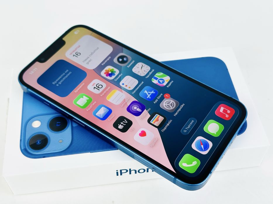 Apple iPhone 13 128GB Blue Отличен! Гаранция!