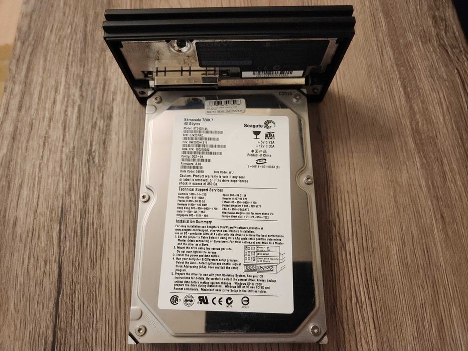 Network Adapter original Sony PlayStation 2 (PS2) cu HDD IDE de 40GB