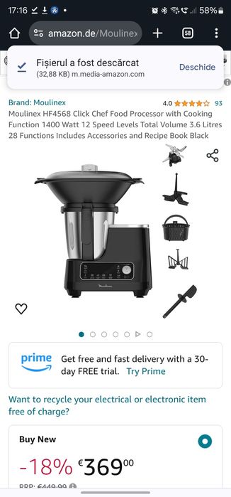 Robot multifuncțional moulinex clickchef  hf4568