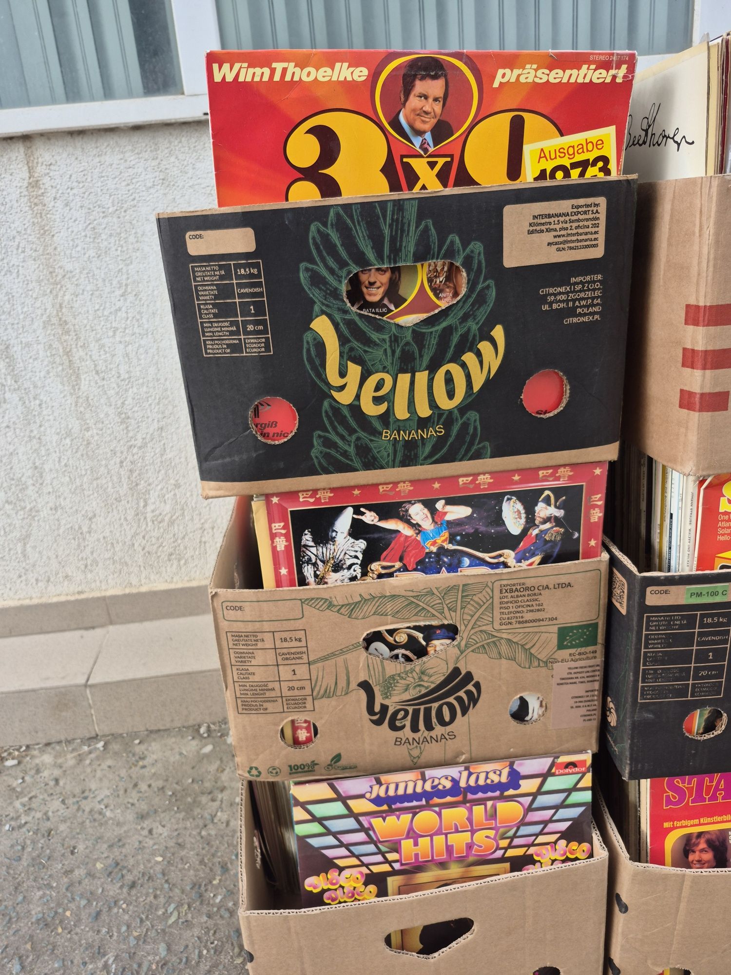 Vând Lot 200LP Discuri Vinil colectie muzica usoara mixta straina