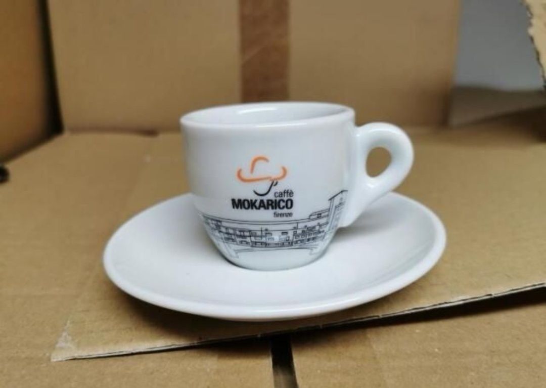 Mokarico ceasca cafea 2 seturi (2x6 cești, 2x6 farfurii)