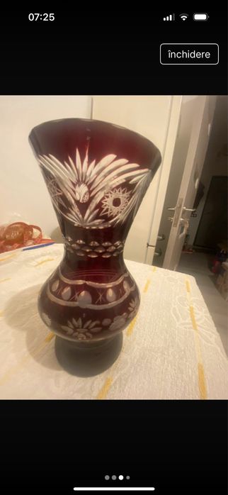 Vaza din cristal/rubin