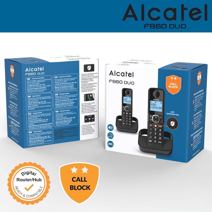 Telefon fix Alcatel Dect F860 Duo Black