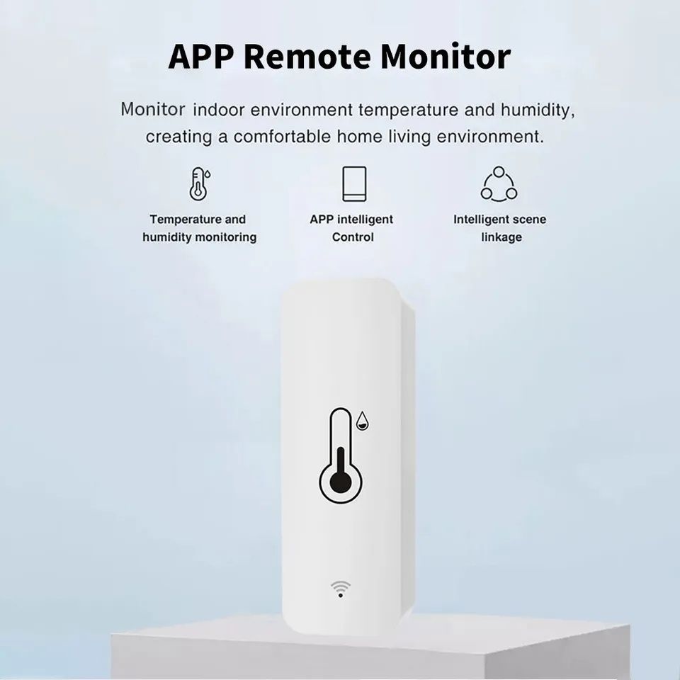 Tuya Smart WiFi или Zigbee Стенен сензор за температура и влажност