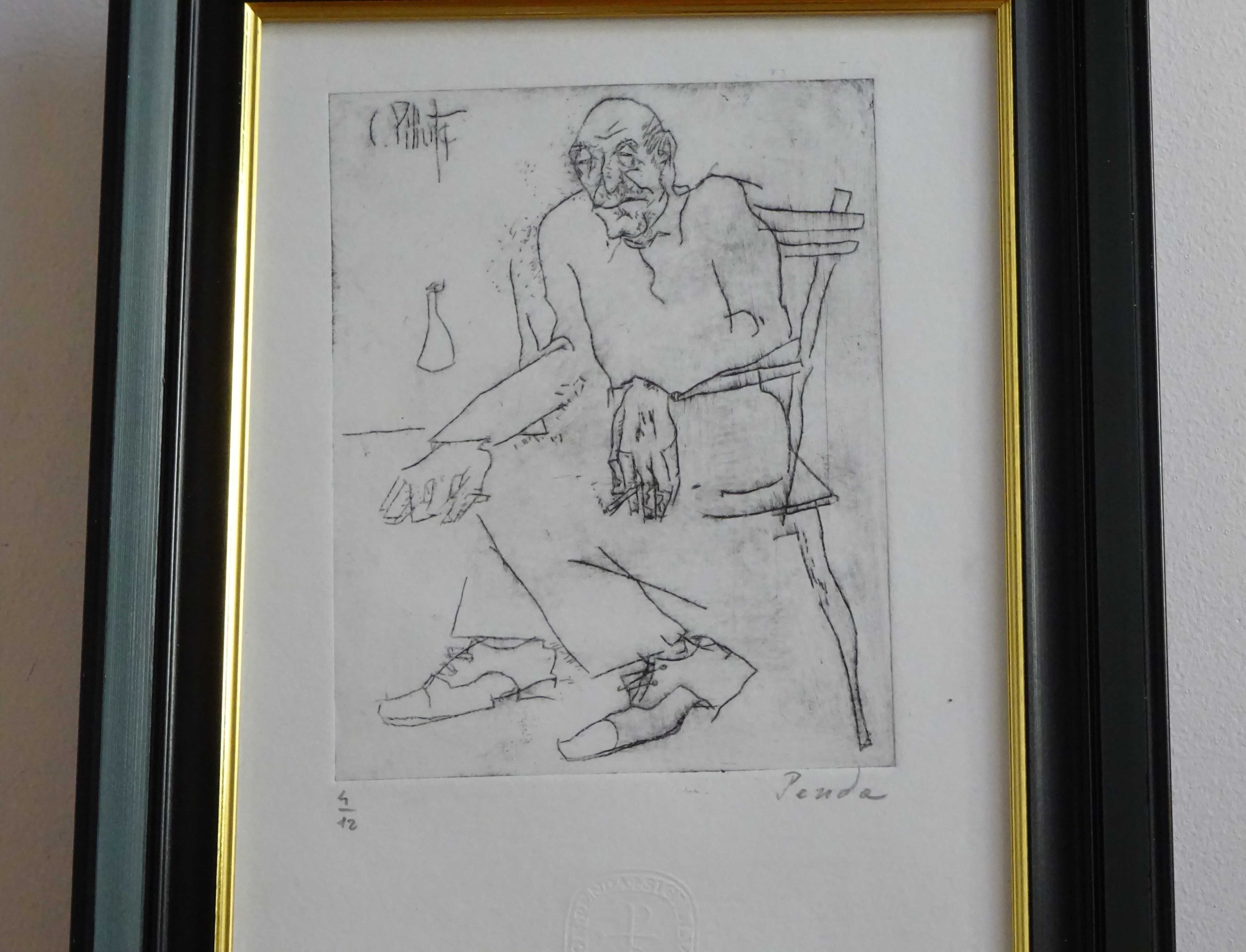 Gravura, Octavian Penda dupa Constantin Piliuta - ‘Odihna’