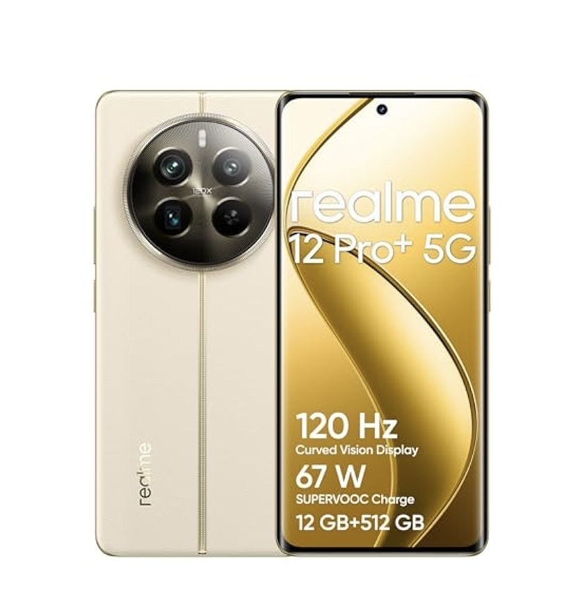 НОВ!!! Realme 12 Pro+, 12GB RAM, 512GB, 5G, Navigator Beige