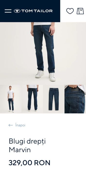 Vand blugi Tom Tailor Marvin Straight 36/36