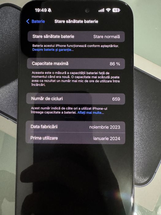Iphone 15 pro max 256gb full box telefon personal