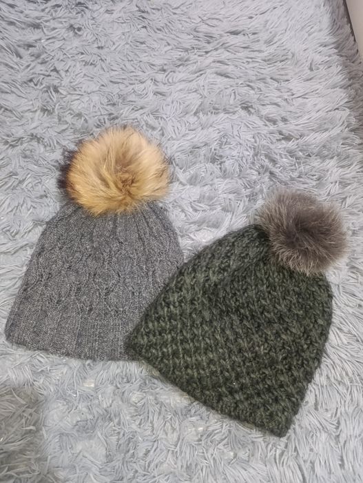 Зимни шапки с естествен заешки пух