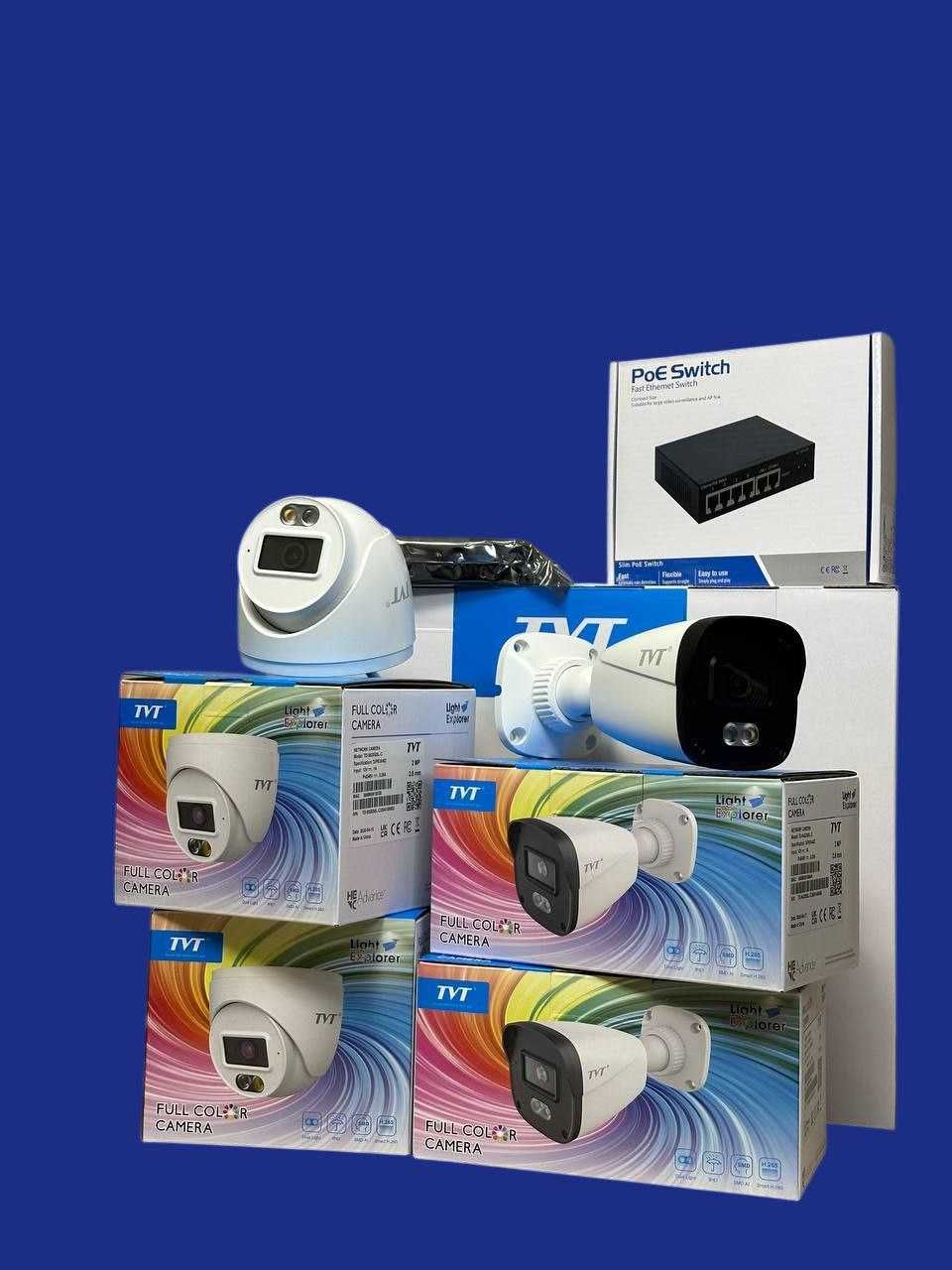 Камера и IP Видеонаблюдение 4 штуки комплект