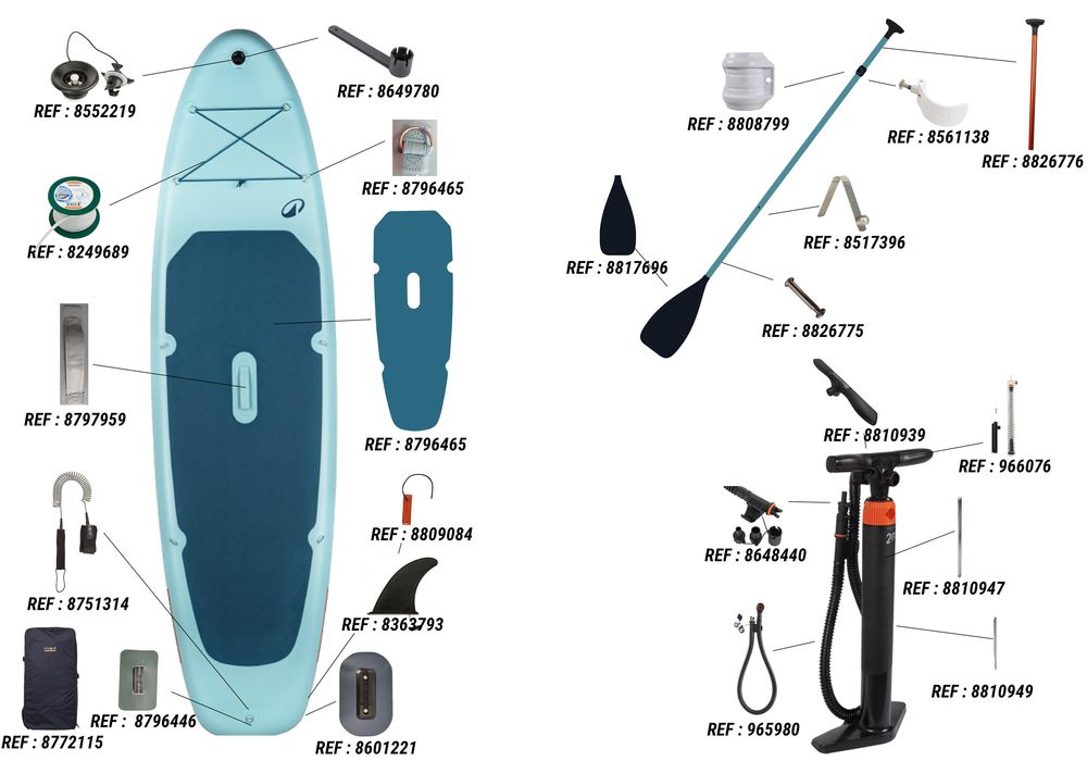 Set Stand up paddle gonflabil 10'6 1-2 - produs resigilat Decathlon