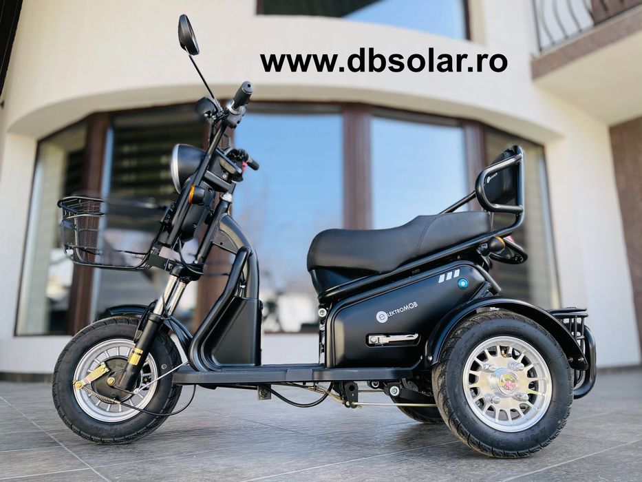 Scuter Tricicleta Electrica Triciclu cu 2 Locuri Baterie 20Ah 500W ‼️