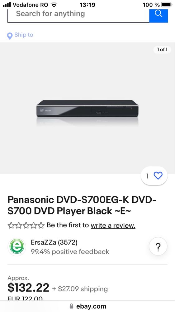 Dvd panasonic s700eg