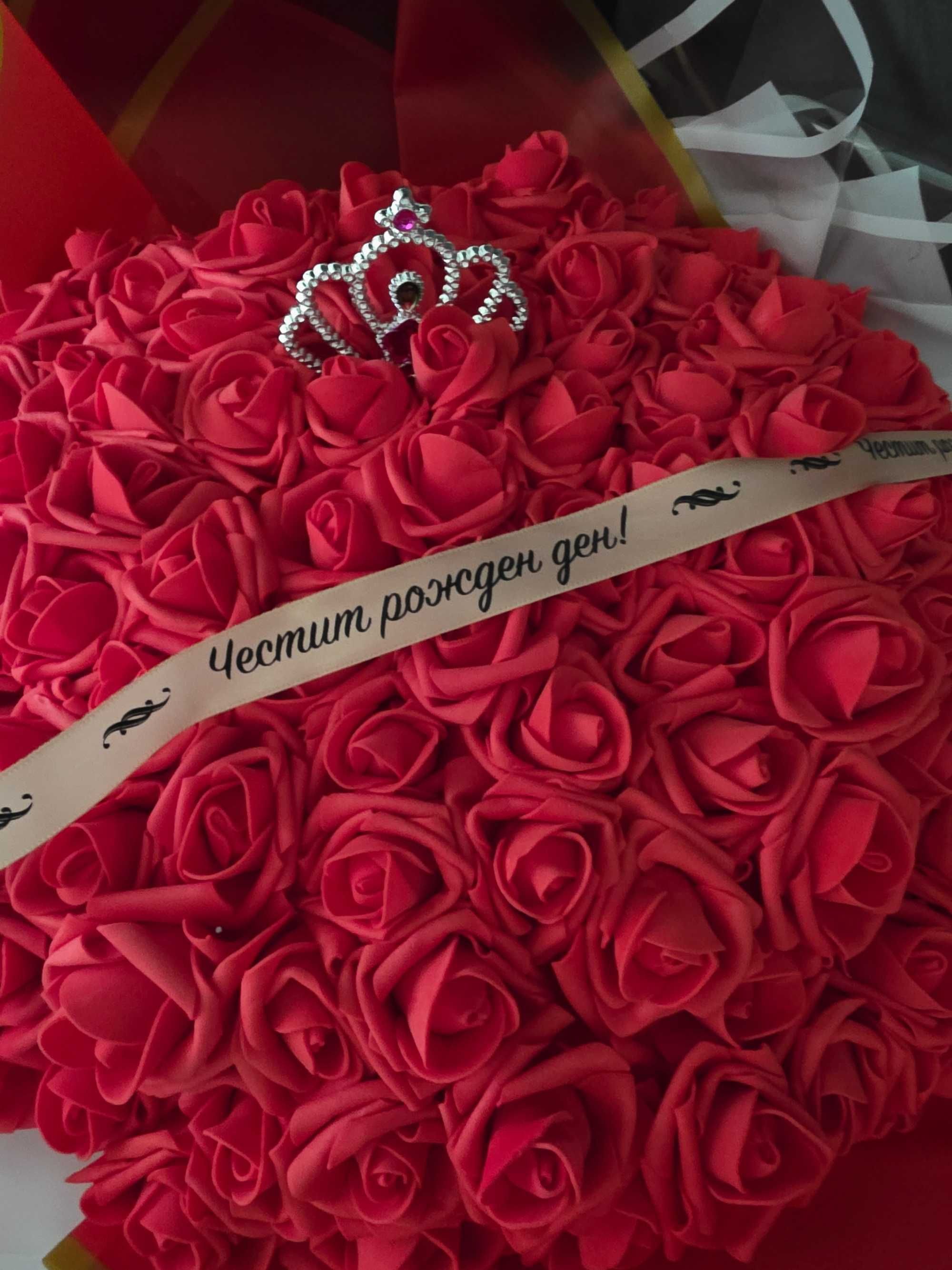 букет 101 вечни рози