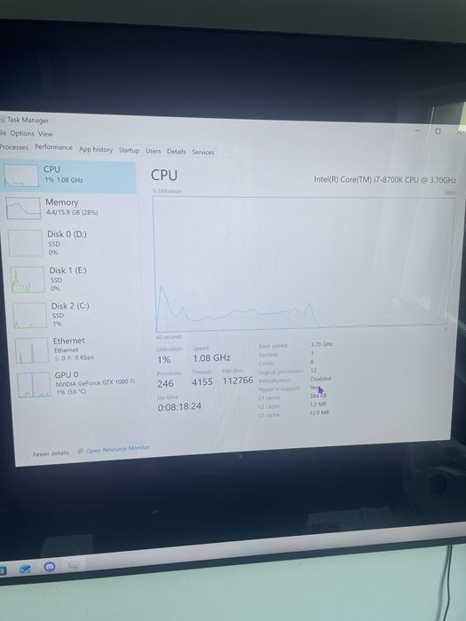 Pc gaming i7 8700k gtx 1080 ti