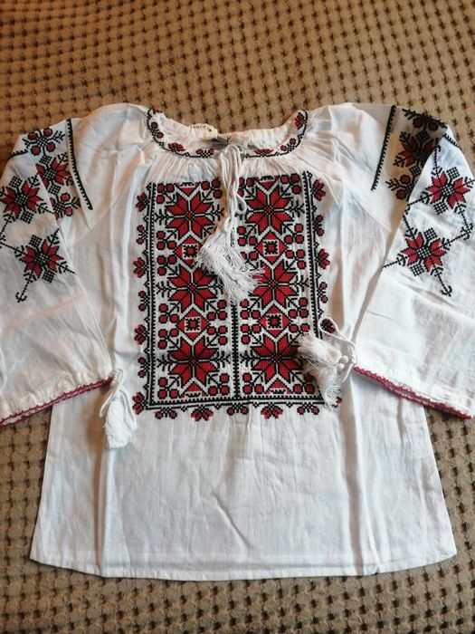 Ie tradițională fetite din bumbac de la 1 la 14 anișori.