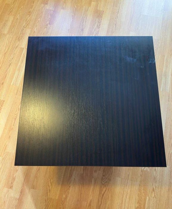 Masă de cafea pătrată, PAL maro – 70x70 cm, design simplu