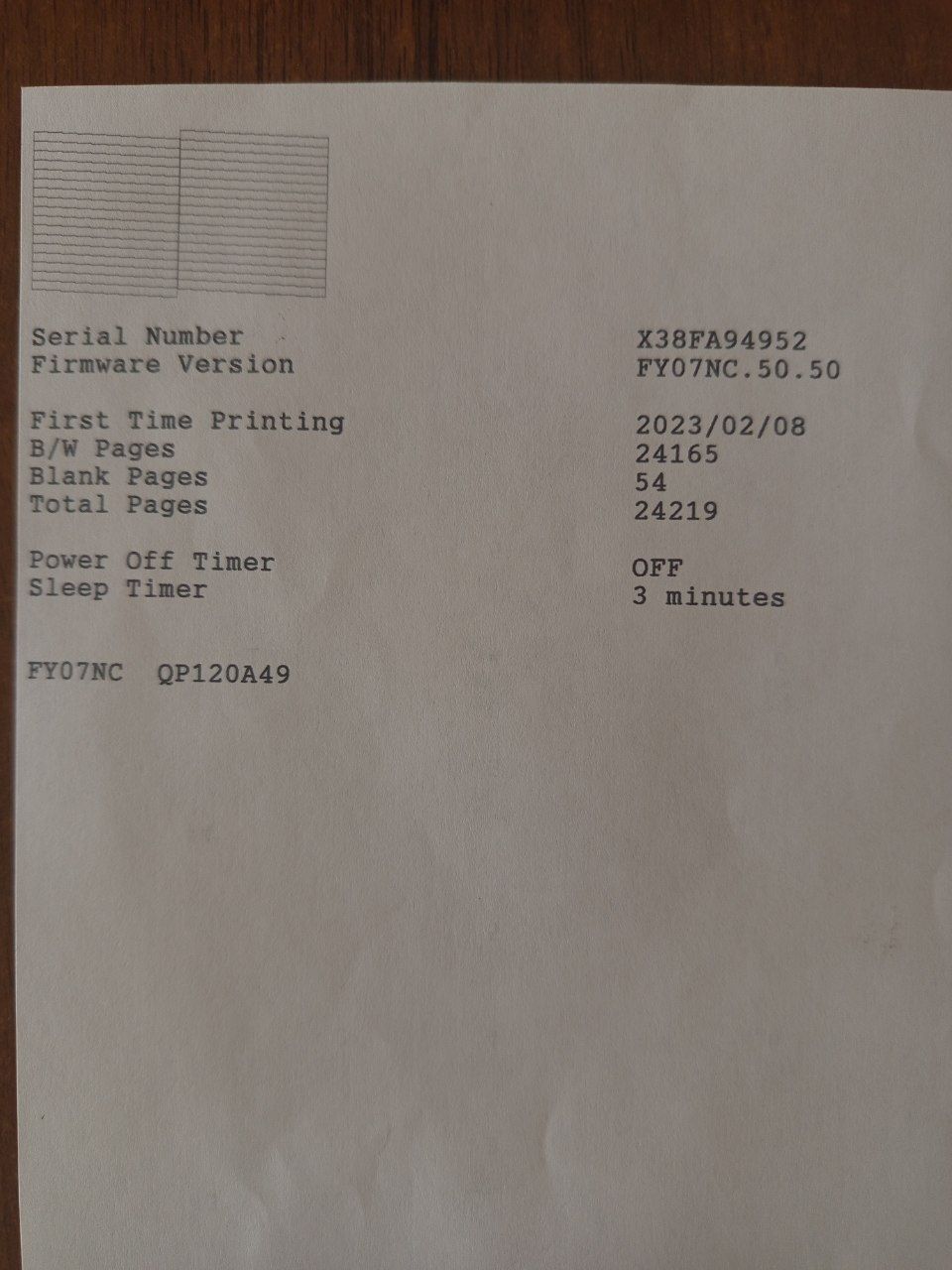 Printer m 105 oq/qora
