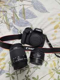 Camera Canon 750D + doua obiective