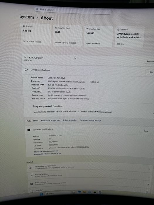 PC Gaming Ryzen 5 5600g RTX 4060 8GB 16GB DDR4 SSD NVME