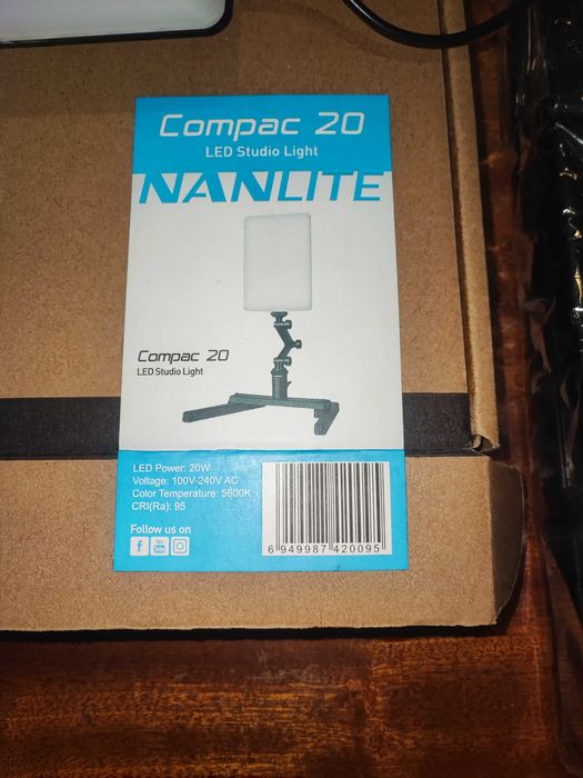 Осветление за Студио LED панел Nanlite Compac 20 Daylight + стойка НОВ