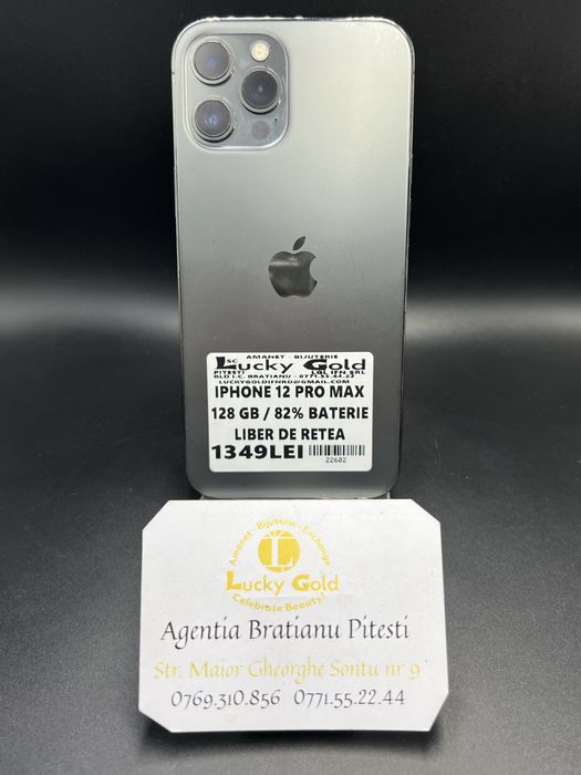 Iphone 12 pro max 128 gb 82% baterie cod 22602